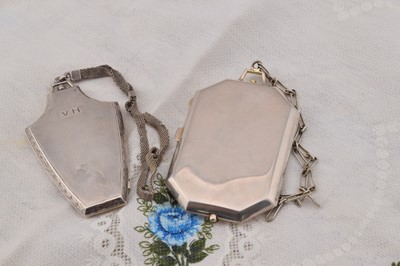 Lot 284 - A ladies continental silver combination compact c1930