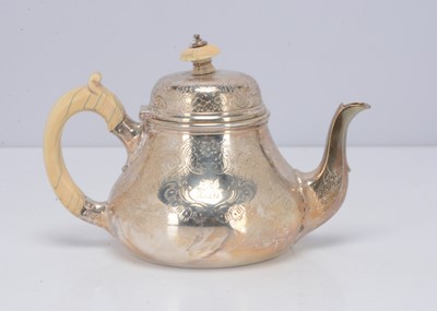 Lot 327 - An early Victorian silver teapot from Garrards