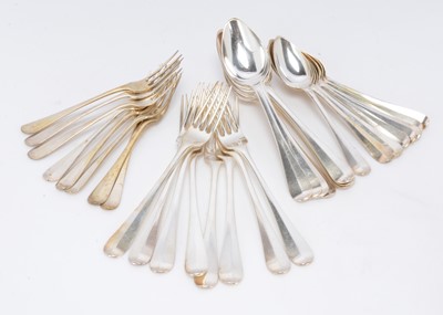 Lot 334 - A part canteen of Dutch silver cutlery