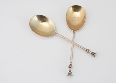 Lot 357 - A Pair of George V Silver Spoons by William Hutton & Son