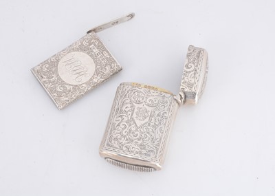 Lot 406 - Two Victorian silver vesta cases