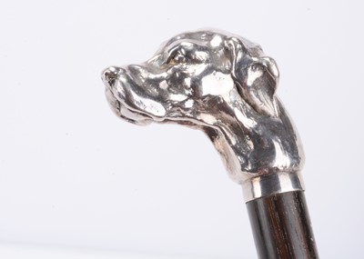 Lot 407 - A modern silver mounted walking cane