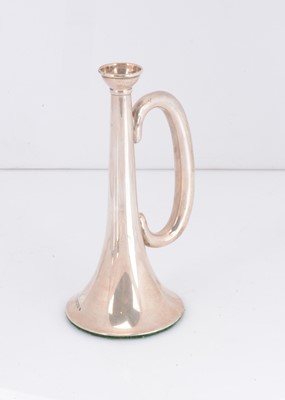 Lot 408 - An unusual early George V silver filled "trumpet" vase