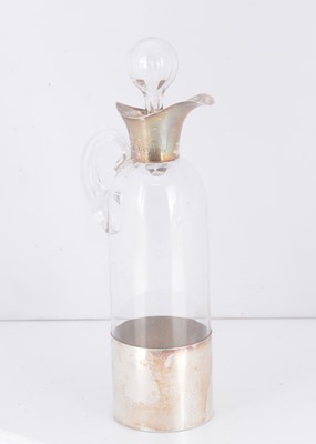 Lot 413 - An Edwardian and later glass and silver mounted Whisky noggin by Hukin & Heath