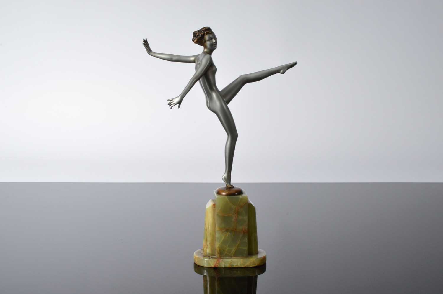 Lot 428 - An Art Deco bronze figure of a female dancer after Josef Lorenzl