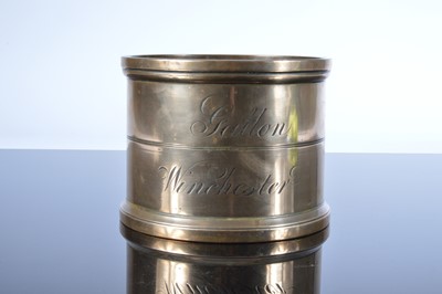 Lot 439 - A late Georgian period bronze one gallon measure