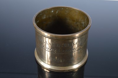 Lot 439 - A late Georgian period bronze one gallon measure