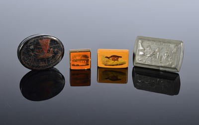 Lot 449 - Four 19th century pocket snuff boxes