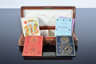 Lot 451 - A late Victorian cased set of Bezique by Cavendish and produced by De La Rue