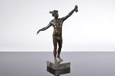 Lot 479 - A Victorian bronzed spelter figure of Mercury