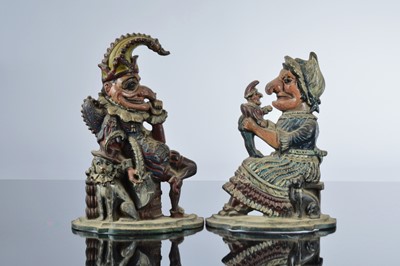 Lot 485 - An Edwardian period pair of cast iron novelty door stops