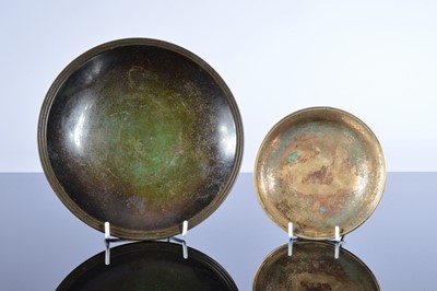 Lot 516 - Two early 20th century bronze dishes by Just Anderson