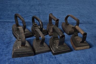 Lot 27 - A group of eight vintage Irons