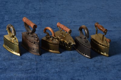 Lot 56 - Six small Charcoal Irons