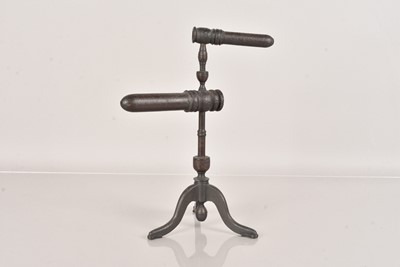 Lot 75 - A wrought iron Double Barrel Goffering Iron