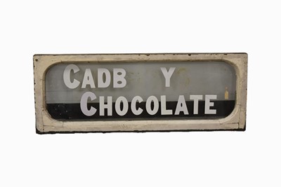 Lot 243 - A Cadbury Chocolate Glass Sign