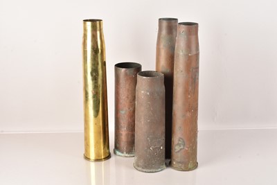 Lot 291 - Three WWII 6 Pounder Shells