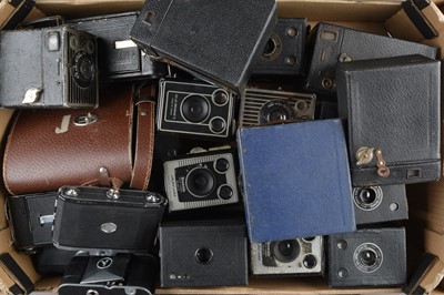 Lot 230 - A Tray of Box and Folding Cameras