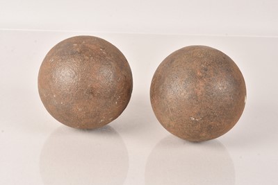 Lot 415 - Two Vintage Cannon Balls