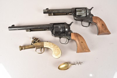 Lot 523 - Two Model 1874 Single Action Army .45 Blank Firing Revolvers