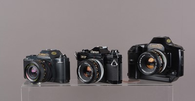 Lot 249 - Three Canon SLR Cameras