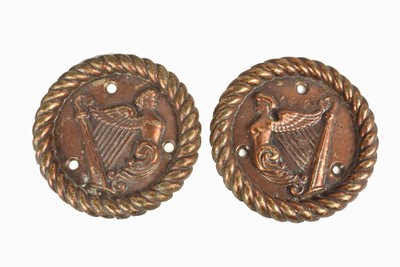 Lot 633 - A pair of Ships Plaques/Tampion