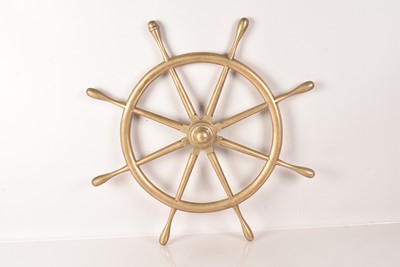 Lot 728 - A vintage metal Ship's Wheel