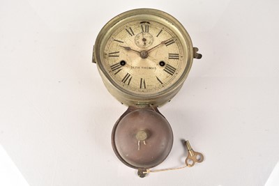 Lot 730 - An early 20th Century Seth Thomas Ship's Clock