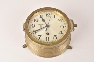 Lot 749 - A WWII Period German U-Boat Bulkhead Clock