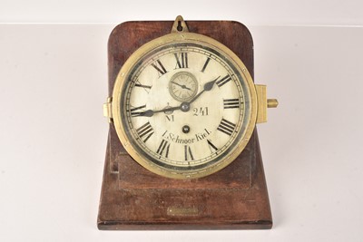 Lot 752 - A scarce Imperial German Ship's Bulkhead Clock