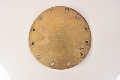 Lot 767 - A WWI Brass Presentation Plaque