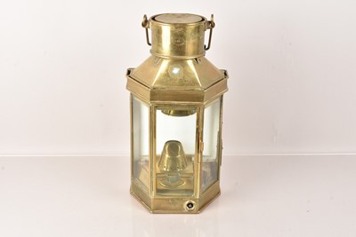 Lot 768 - A Bullpit & Sons Brass Ship's Lantern