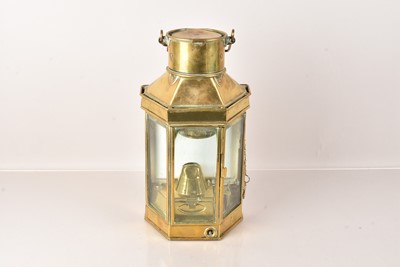 Lot 769 - A Bullpit & Sons Brass Ship's Lantern