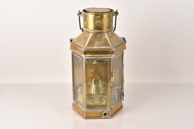 Lot 772 - A WWII Alderson & Gyde Ltd Brass Ships Lantern