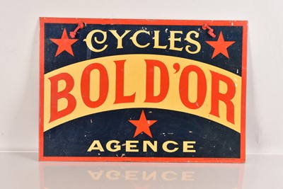 Lot 773 - A vintage Bold'or Cycles Agence sign