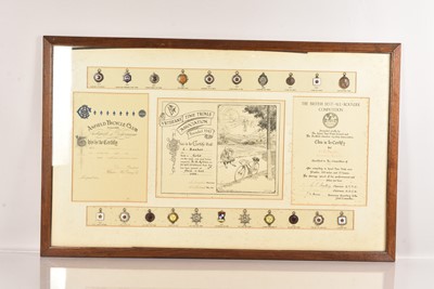 Lot 775 - A Veterans' Time Trial Association framed presentation