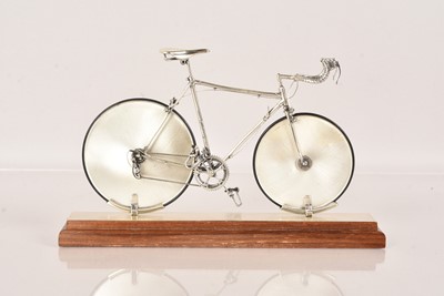 Lot 792 - An Italian Sterling Silver model of a Racing Bicycle by Sacchetti