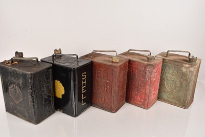 Lot 813 - Five Shell Two Gallon Petrol Cans