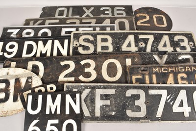 Lot 838 - An assortment of Vintage Number Plates