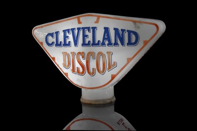 Lot 848 - A Cleveland Discol 'The Alcohol Blend' Glass Petrol Pump Globe