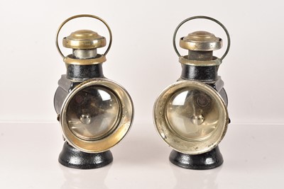 Lot 875 - A pair of vintage Lucas Petroleum Motor-Lamps