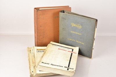 Lot 876 - A collection of Triumph and Daimler Car Manuals and Handbooks