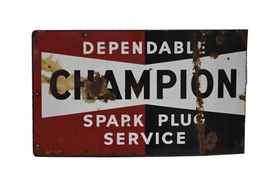 Lot 892 - Champion Spark Plug Service Enamel Sign