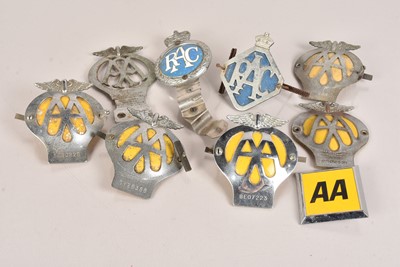 Lot 903 - A selection of AA Car Badges