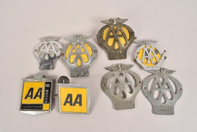 Lot 906 - A selection of AA Car Badges