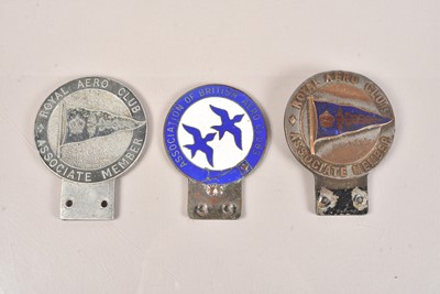 Lot 909 - Association of British Aero Clubs Car Badge