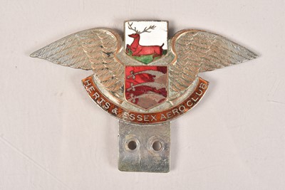 Lot 910 - Herts & Essex Aero Club Car Badge