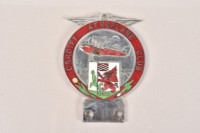 Lot 912 - Cardiff Aeroplane Club Car Badge by Holborn Silvercraft