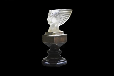 Lot 1022 - An Art Deco Glass Car Mascot by H Hoffman