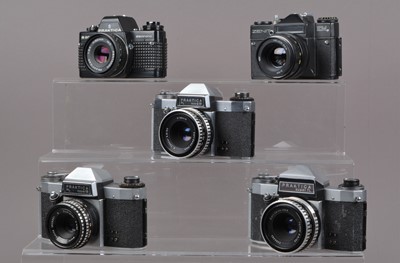 Lot 306 - A Group of Praktica SLR Cameras